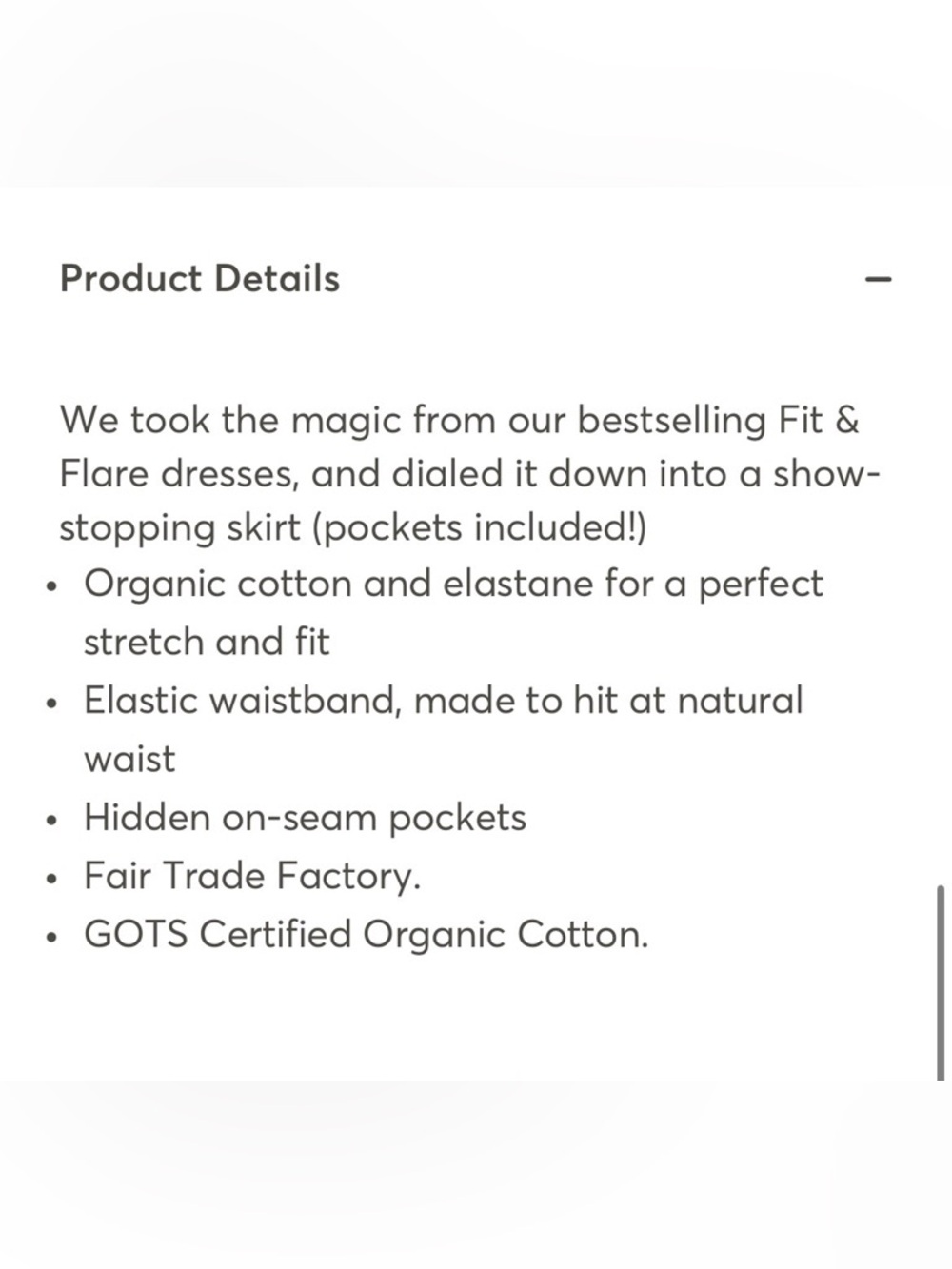 Pact Fit and Flare Mini Skirt - Picture 4 of 4